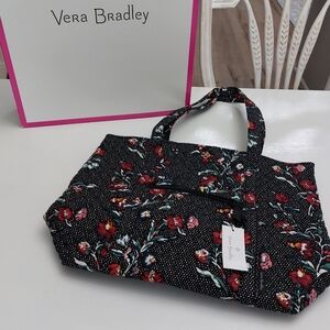 Large Vera Tote Perennials Noir NWT